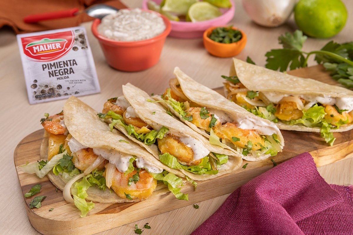 TACOS DE CAMARÓN TACOS DE CAMARÓN