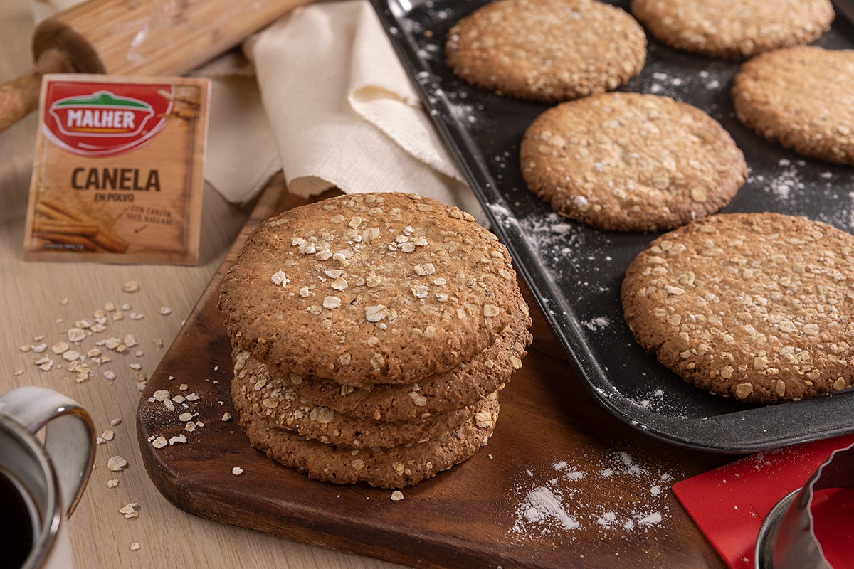 Receta galletas de avena con canela Receta galletas de avena con canela