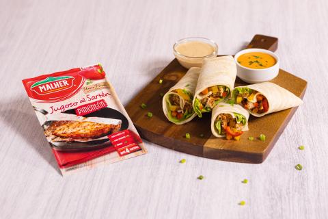 Receta Wrap de Pollo con Vegetales